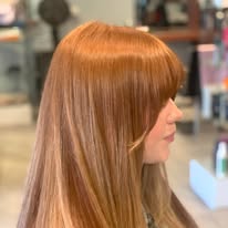Sleek Copper Auburn Bob Haircut